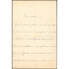 Lettre de remerciement d'un élève