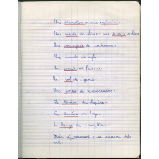 Cahier de vocabulaire