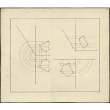 Feuille de croquis coté. Année scolaire 1924-1925
