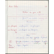 Cahier du jour 5