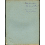 Cahier journalier. Année scolaire 1920-1921
