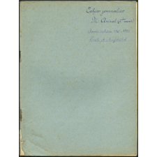 Cahier journalier. Année scolaire 1920-1921