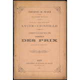 Distribution solennelle des prix : Le jeudi 12 juillet 1917 : Lycée Corneille