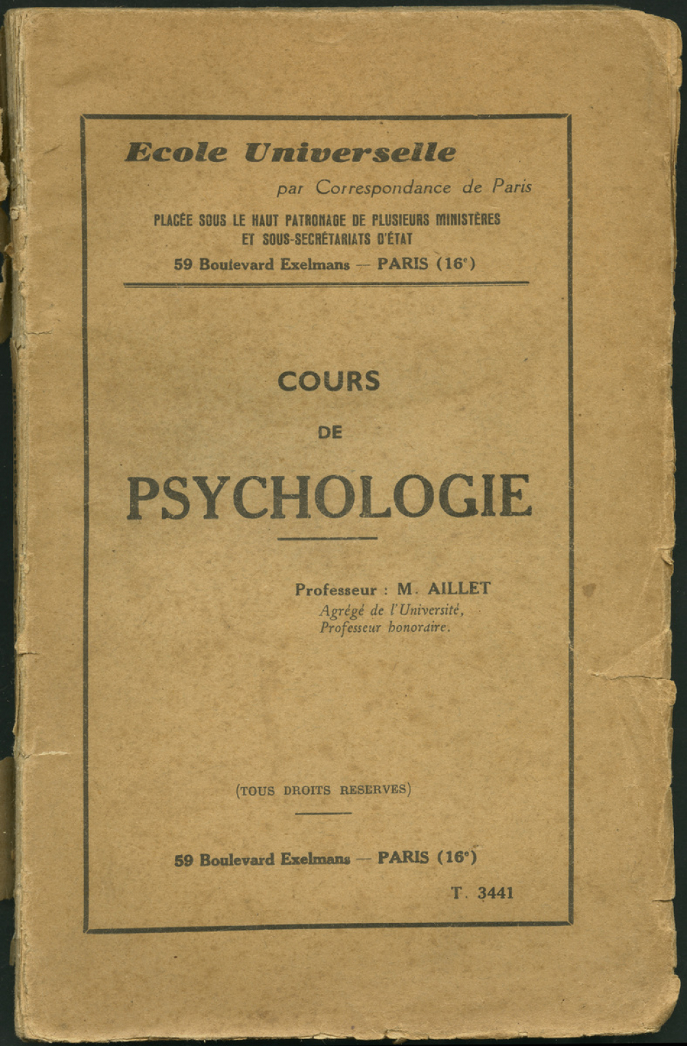 Cours de psychologie