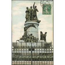 Laon : monument des trois instituteurs de l'Aisne (Debordeaux, Poulette & Leroy) fusillés en 1871