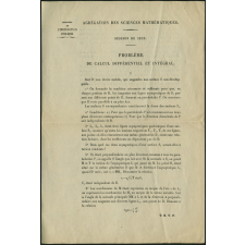 Agrégation des Sciences Mathématiques. Session de 1923 : problème de calcul différentiel et intégral
