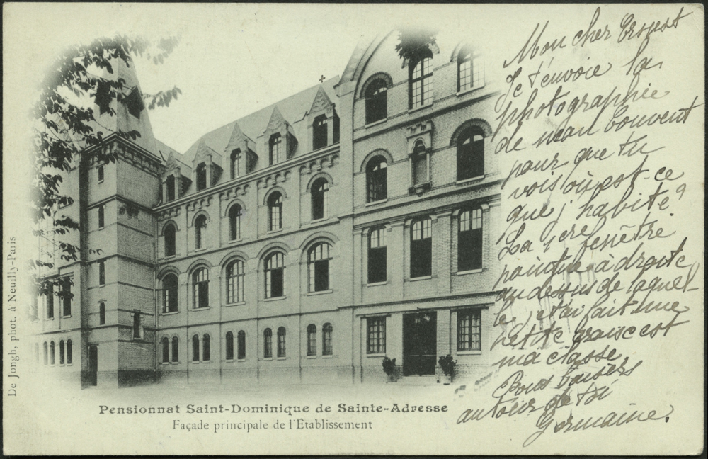 Pensionnat Saint-Dominique de Sainte-Adresse : Façade principale de l'Etablissement