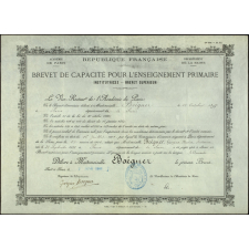 Brevet de capacité pour l'enseignement primaire (Institutrices - Brevet supérieur). République française. Académie de Paris. Département de la Seine