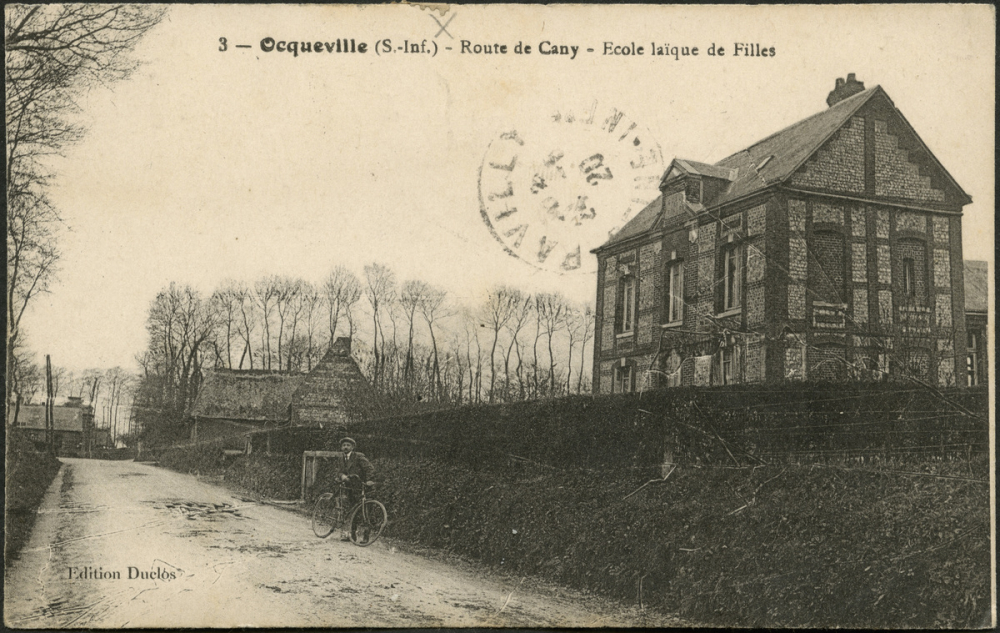 Ocqueville : Route de Cany - Ecole laïque de Filles