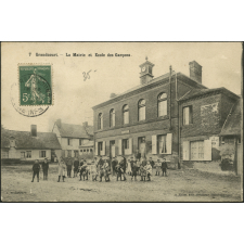 Grandcourt : La Mairie et Ecole des Garçons