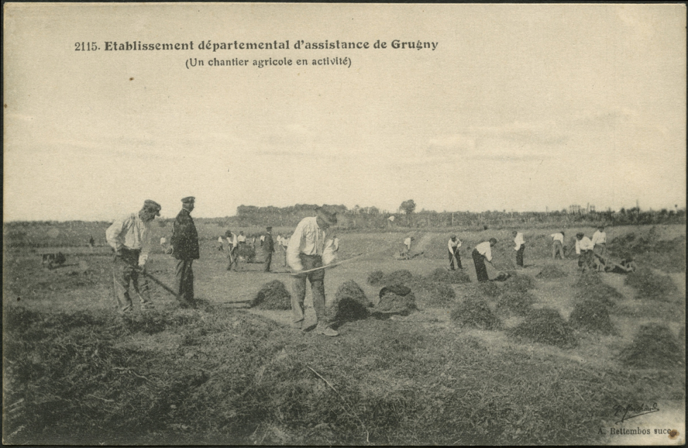 Etablissement départemental d'assistance de Grugny (Un chantier agricole en activité)