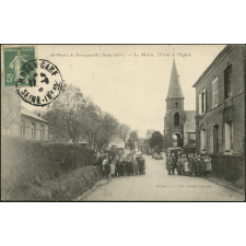St-Pierre de Franqueville : La Mairie, l'Ecole et l'Eglise