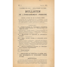 Bulletin de l'Enseignement primaire, Académie de Lille