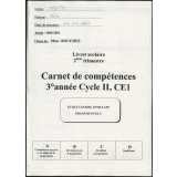Livret scolaire 2ème trimestre
