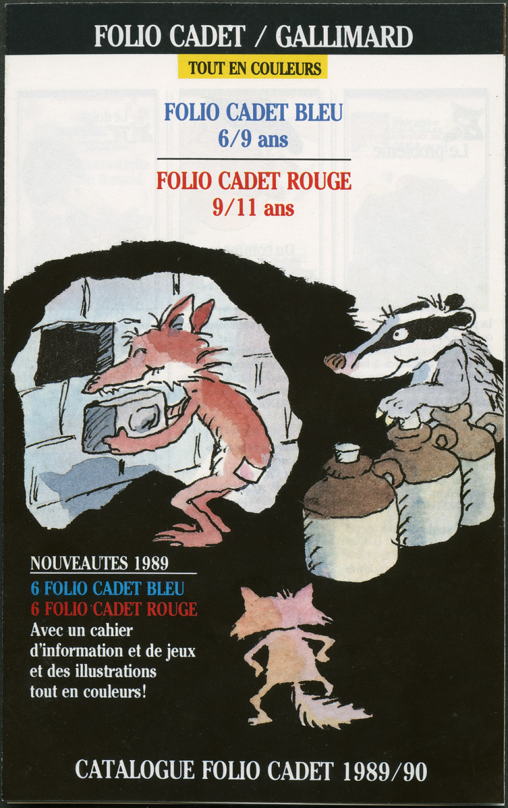 Catalogue Folio cadet 1989/ 90