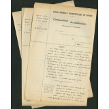 Compositions de mathématiques. École normale d'instituteurs de Rouen. 1ère année. Année scolaire 1938-1939