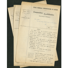 Compositions de mathématiques. École normale d'instituteurs de Rouen. 1ère année. Année scolaire 1938-1939
