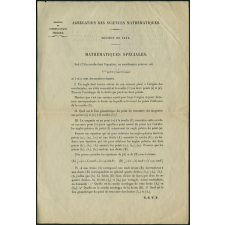 Agrégation des Sciences Mathématiques. Session de 1923 : mathématiques spéciales