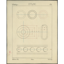 Feuille d'épure. EPS de garçons de Rouen. Année scolaire 1924-1925