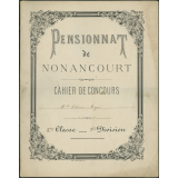 Pensionnat de Nonancourt, cahier de concours Mlle Thérèse Roger, 2ème classe, 3ème division