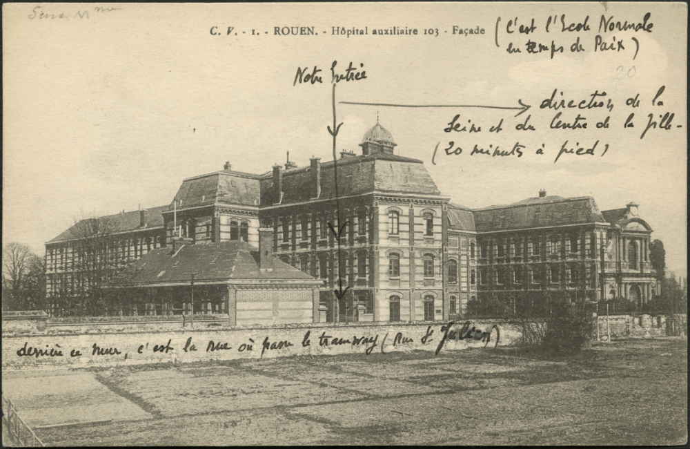 Rouen : Hôpital auxiliaire 103 - Façade