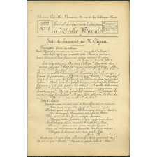 Journal des examens d'admission à l'Ecole Navale. Suite des examens par M. Cagnal. 1899, n°13