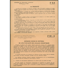 Fiches de documentation rurale - Cote F : Productions animales