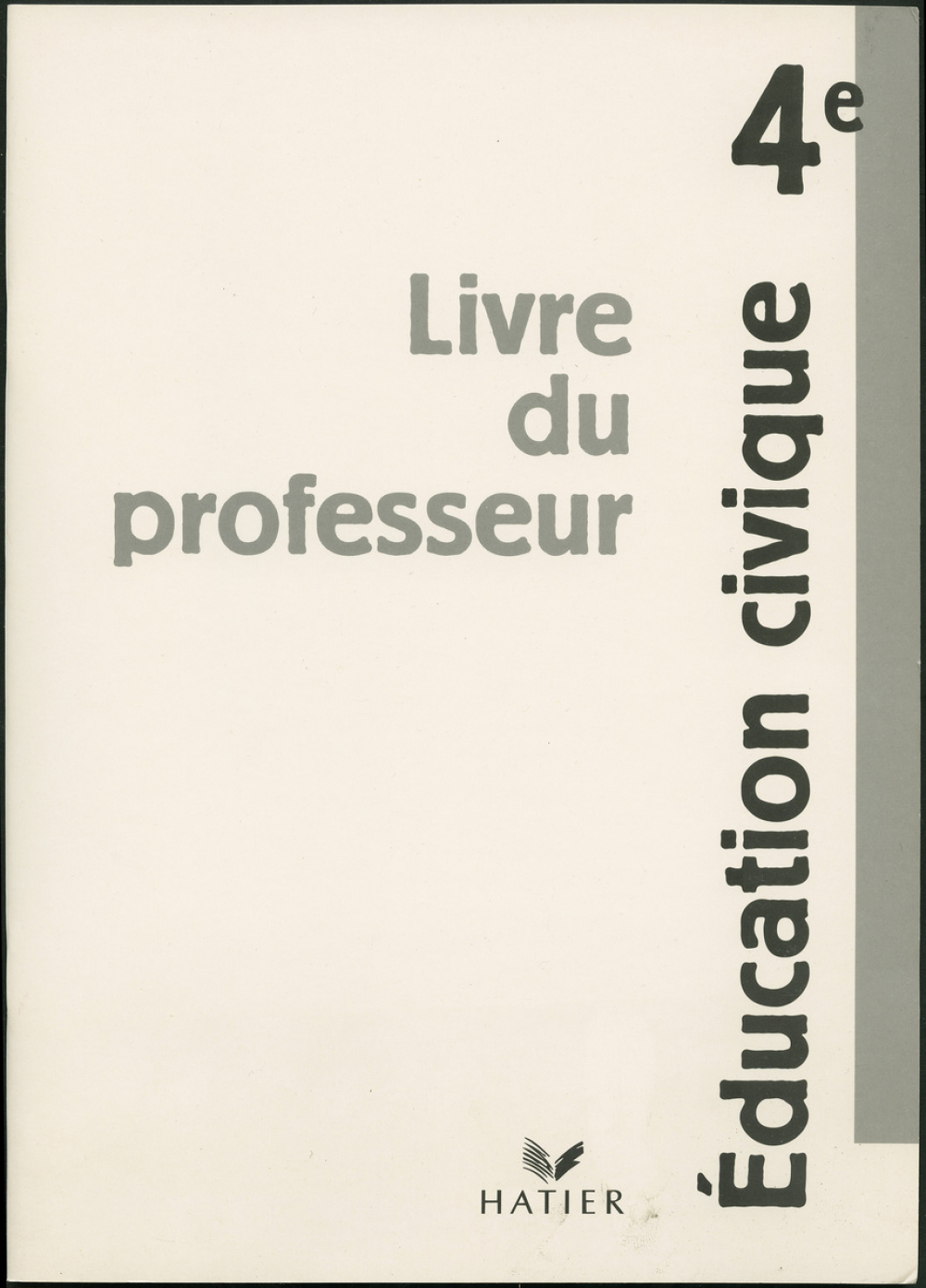 Education civique. Livre du professeur 4e
