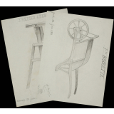 2 feuilles de dessin. Année scolaire 1920-1921