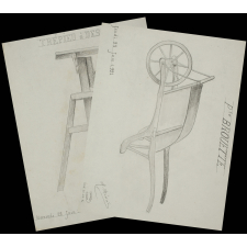 2 feuilles de dessin. Année scolaire 1920-1921