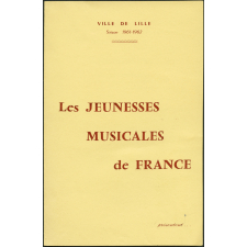 Les Jeunesses musicales de France, Lille : programme 1961-1962