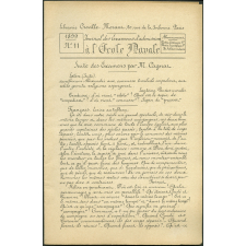 Journal des examens d'admission à l'Ecole Navale. Suite des examens par M. Cagnal. 1899, n°11
