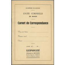 Carnet de correspondance du lycée Corneille de Rouen