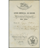 Distribution solennelle des prix du Lycée Impérial de Rouen
