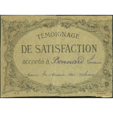 Témoignage de satisfaction accordé à Bonnard Louise pour la tenue des cahiers