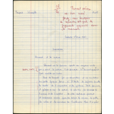 Devoir de français. Classe de seconde. Lycée Jeanne d'Arc à Rouen. Année scolaire 1955-56