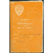 Ville de Paris. Carnet de correspondance pour avis aux parents