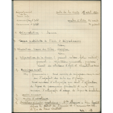 Cahier d'inspections