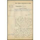 Composition française. École normale d'instituteurs de Rouen. 2e année. Année scolaire 1939-1940