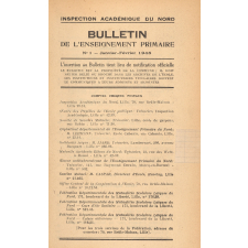 Bulletin de l'Enseignement primaire, Inspection académique du Nord