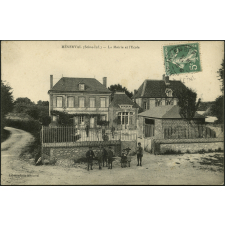 Ménerval : La Mairie et l'Ecole