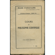 Cours de philosophie scientifique