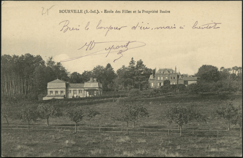 Bourville : Ecole des Filles et la Propriété Basire