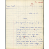 Devoir de français. Classe de seconde. Lycée Jeanne d'Arc à Rouen. Année scolaire 1955-56