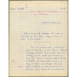 Devoir de français. Classe de seconde. Lycée Jeanne d'Arc à Rouen. Année scolaire 1955-56