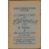 Jeunesses musicales de France - Lille : les grandes formes de l'Art musical. Notes prises pendant la causerie du 6 mai 1944