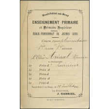 Ex-præmio. Année scolaire 1920-1921