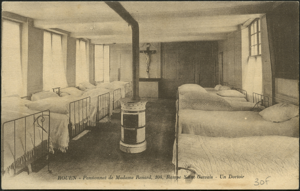 Rouen : Pensionnat de Madame Renard, 104, Rampe Saint-Gervais - Un Dortoir