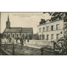 Saint-Aubin-Epinay, près Darnétal : La Mairie et l'Eglise