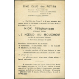 Ciné Club des Petits - brochure publicitaire